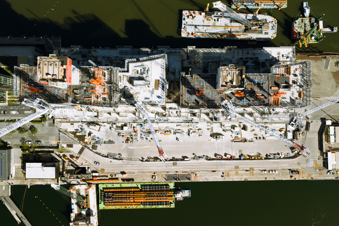 Aerial drone documentation of a Melbourne construction site